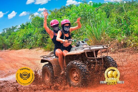 ATV Adventure, Interactive Bridges, Ziplines, Cenote & Free Lunch