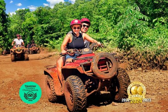 ATV Jungle Adventure with Ziplines, Cenote & Tequila Tasting