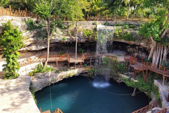 Cenote Kuxtal & Cenote Zacil Ha with Lagoon! Full Day Tour