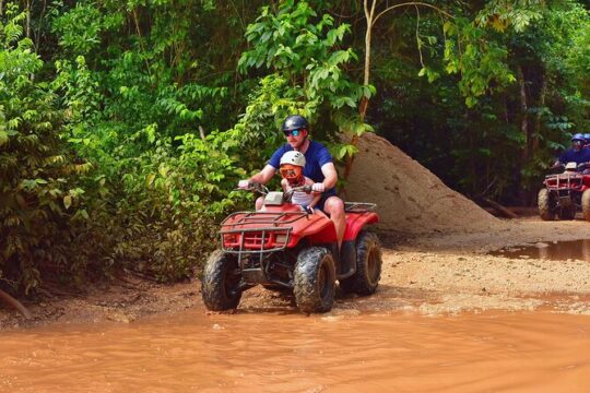 ATV Jungle with Ziplines Cenote Isla Mujeres Catamaran Combo