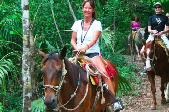 Ziplining and Horseback Riding Experience from Cancun and Playa del Carmen