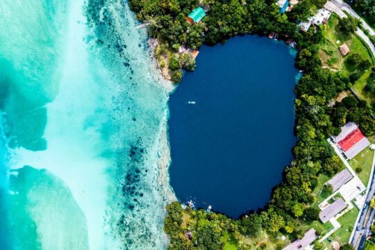 DISCOVER BACALAR Full Day Tour to the 7 Colors Lagoon, Cenotes and Pirates Route