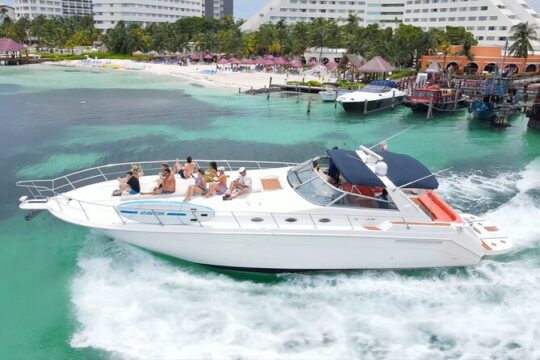 Private Luxury Yacht 55FT Rental in Cancun (up to 20 PAX)