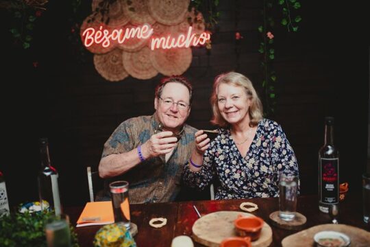 Authentic Artisanal Mezcal tasting in Cancun with appetizers.