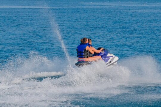 Wave Runner (Shared) & Parasailing in the Caribbean Sea in Cancún