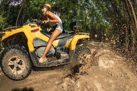 ATV tour with Cenote, Ziplines and Mayan Ceremony at Native Park