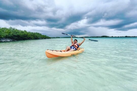 Bacalar Lagoon Tour! Kayak & Cenote Azul + Round Transportation From Cancun