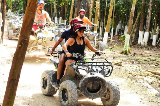 Experience ATV (shared) Ziplines & Cenote with Lunch from Cancún