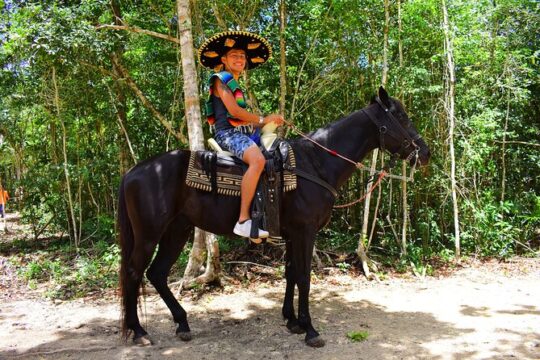 Single ATV, Ziplines, Cenote & Horse Riding from Cancun & Playa Del Carmen