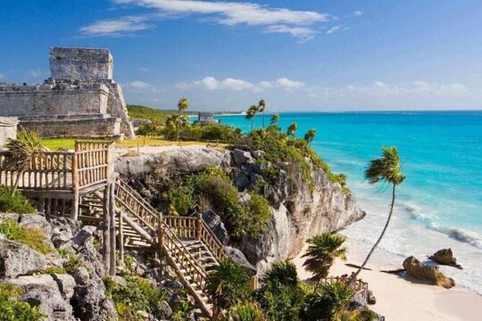 5x1 Tour: Tulum Coba Cenote Mayan Village and Playa del Carmen