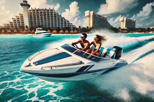 Speedboat Excursion: Thrilling Drive & Snorkel in Cancun Lagoon!