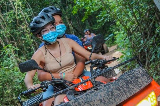 Discover the Jungle wit this adrenaline tour with Atvs Ziplines and a Cenote now