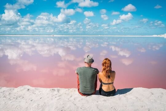 Pink Lake Tour from Las Coloradas with lunch and boat ride