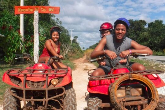 ATV shared experience, Ziplines and Cenote swim experience in one Adrenaline day