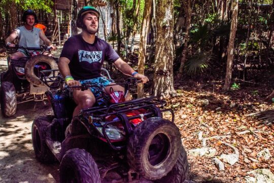 Ancient Mayan Jungle Adventure! ATV (shared) Zip Line & Cenote from Cancun