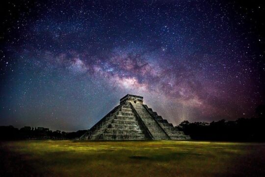 The majestic night show of kukulkan in Chichen Itza Valladolid & Cenote included