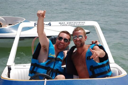 Cancun Adventure Speed Boat Jungle Tour with Transportation