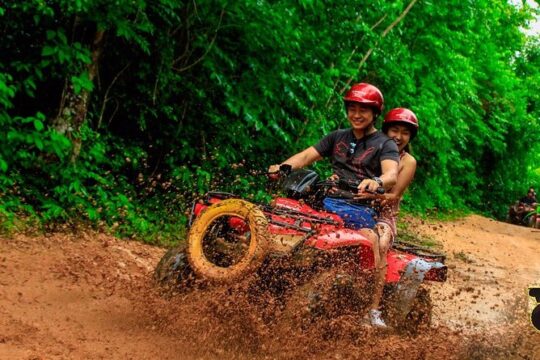 Half-Day ATV Zipline and Swimming Adventure in Riviera Maya