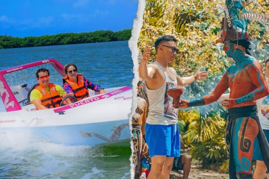 Speedboat with Mayan Ceremony and Snorkel in Cancun