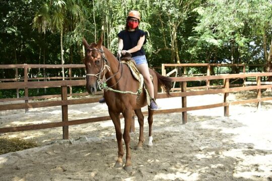 HAVE FUN in the JUNGLE PARK with horseback riding, ATV, zip lines and cenote