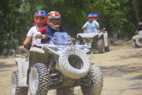 Zipline adventure with ATV's & sacred cenote. Snack included!