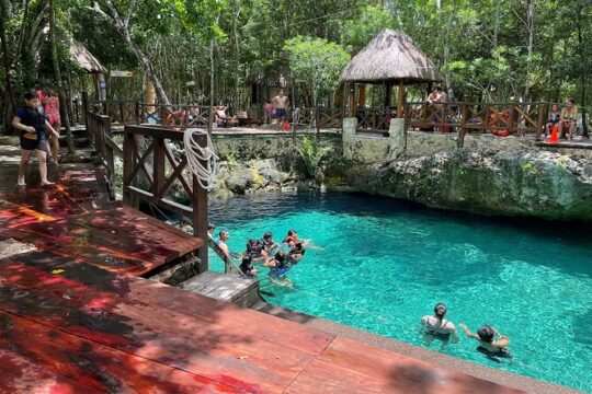 Explore 2 Cenotes + 1 Lagoon a tour Full Day only from Cancun