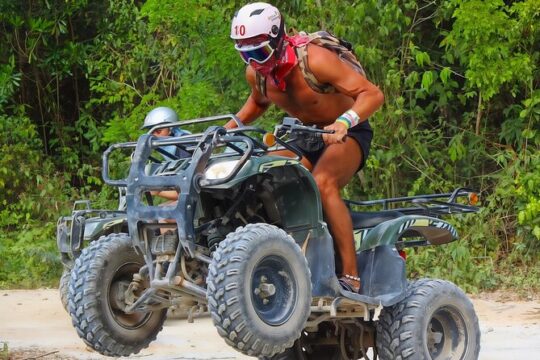 ATVs at Full Speed in Cancún w/ Ziplines, Cenote and Lunch