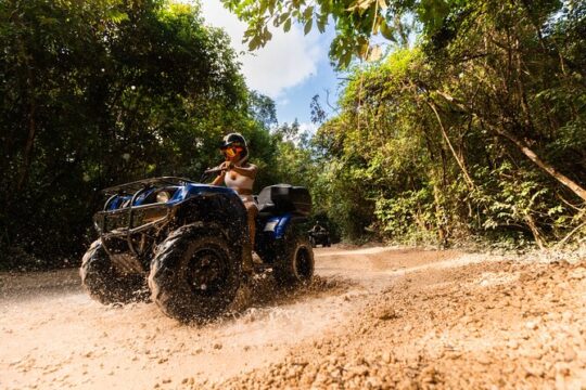 ATV Jungle, Zipline & Cenote with Transportation & ATV Insurance