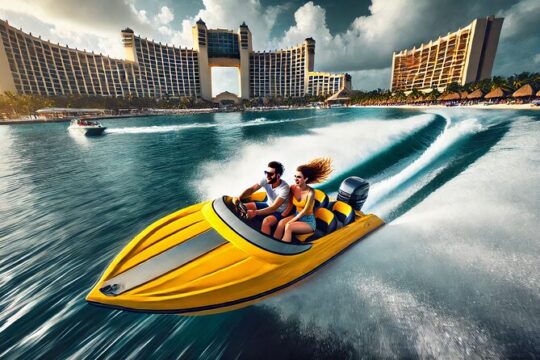 SpeedBoat Jungle Tour with Snorkel Experience in Cancun