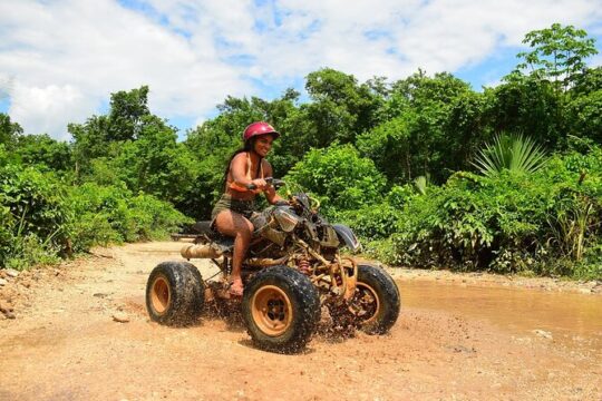 ATV, Ziplines & Cenote with Transportation & ATV Insurance
