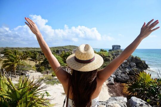 Combo! ISLA MUJERES tour & TULUM tour, all in 2 days From Cancun