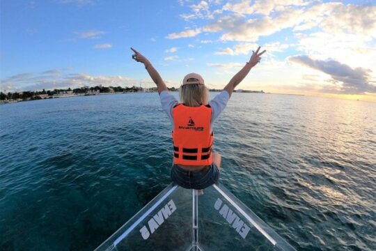 Live Cancun from our Transparent Boat