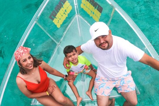 Private Tour in Transparent Boat by Nichupte in Cancun