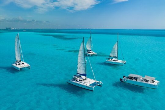 Shared Cancun Catamaran Tour To Isla Mujeres Caribbeans Best