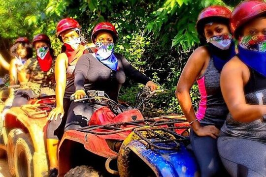 Small Group ATV (Shared) Tour, Zipline with Cenote From Cancun