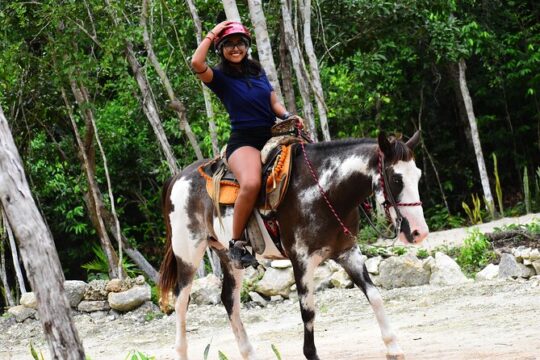 Horseback Riding ATV Shared & Ziplines with Transfer from Cancún