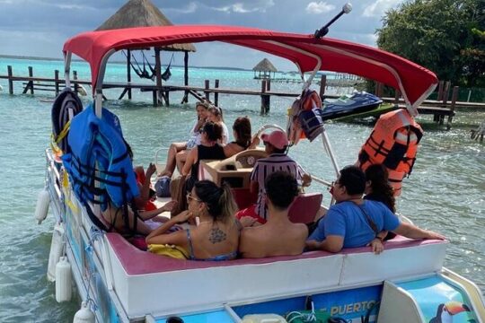 Tour Bacalar - Lake of Seven Colors! Riviera Maya Round Transportation