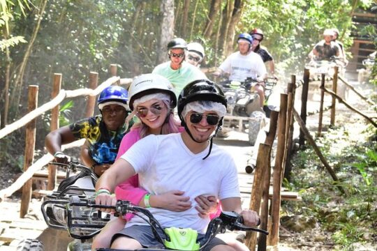 Adrenaline ATV (shared) Adventure with Zip-Line and Cenote From Cancun