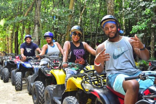 Extraordinary Adventure ATV (single) Cenote and Ziplines from Cancún