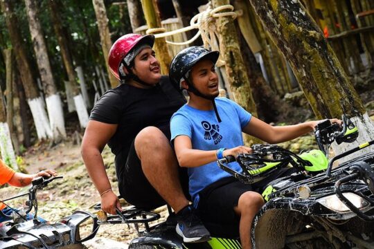 ATV (shared), Ziplines & Cenote from Playa del Carmen with Lunch